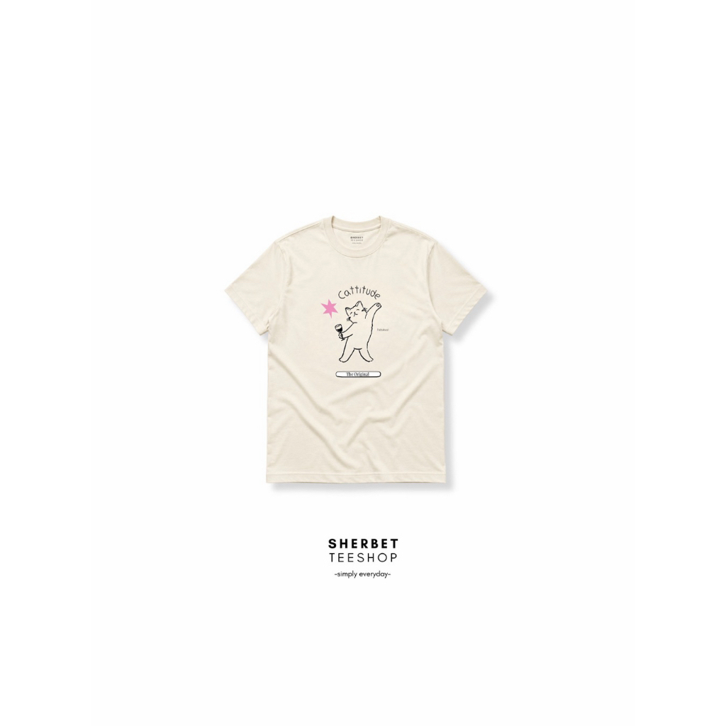 เสื้อยืดลาย Cattitude .✦ ݁˖