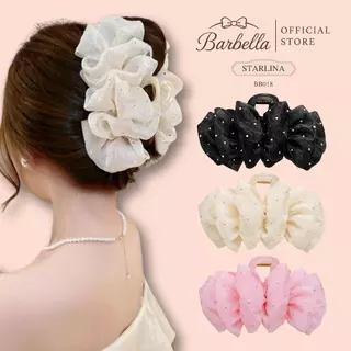 Barbella กิ๊บติดผม ริบบิ้นพองวิบวับ กลิตเตอร์ดวงดาว รุ่น Starlina (BB018)