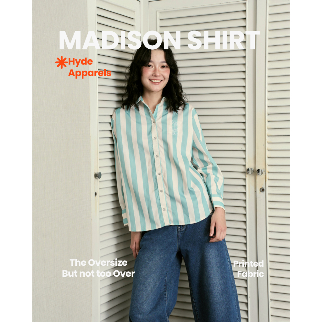 Hyde - Madison Shirt - เชิ้ตOversize ทรงบอย ปักโลโก้