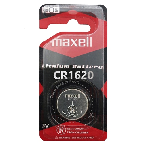 ถ่านกระดุม Maxell CR1620 ของแท้ 3V  จำหน่ายแพ็คแบบ 1ก้อน