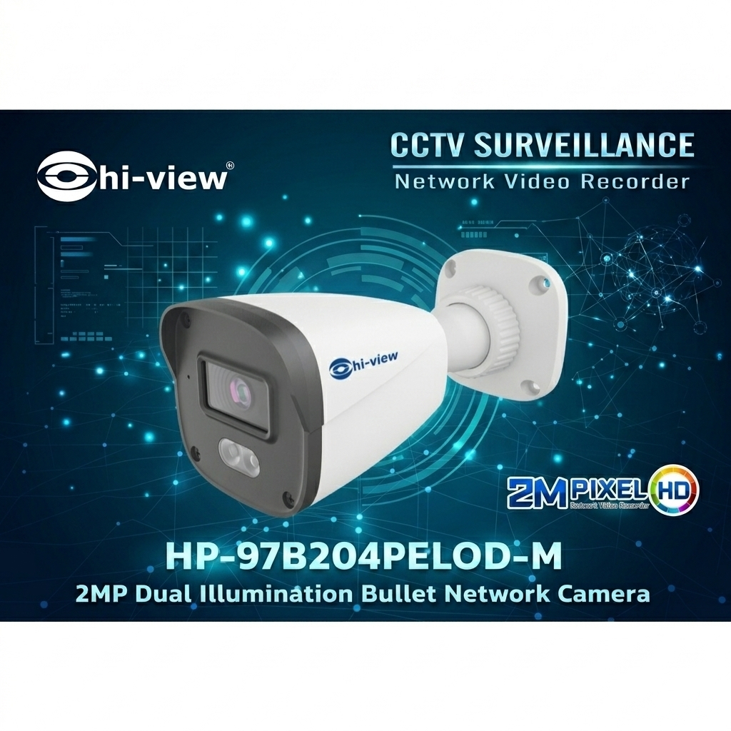 กล้องวงจรปิด HP-97B204PELOD-M ระบบ IP คมชัด 2ล้านพิกเซล