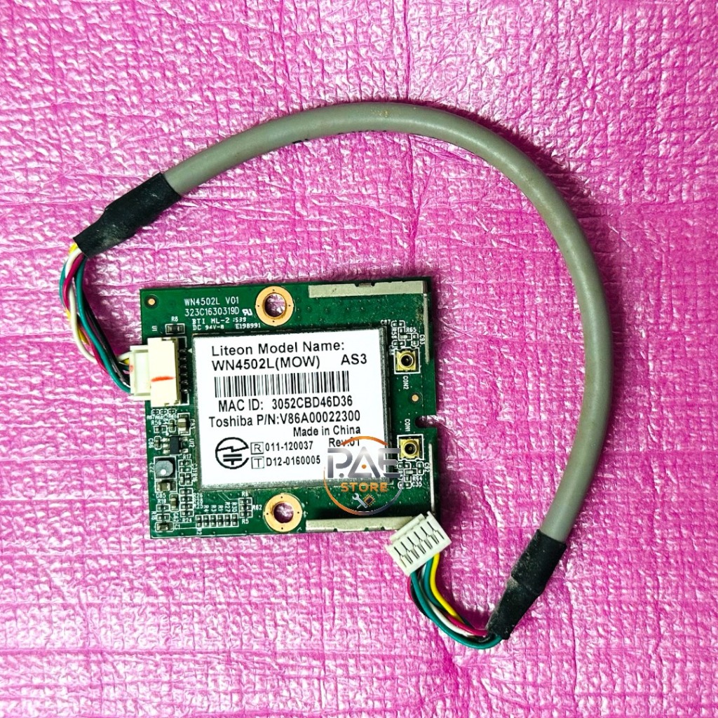 #โตชิบา Toshiba โมดูลตัวรับสัญญาณ Wifi ทีวีโตชิบา รุ่น 32L5450VT / 40L5450VT พาร์ท V86A00022300 (WN4