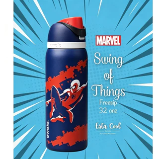 (ของแท้ 100%) Owala Marvel Spider-Man FreeSip ขวดน้ำสแตนเลสเก็บอุณหภูมิ พร้อมหลอดดูด แก้วเก็บความเย็น
