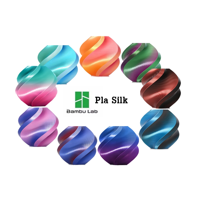 Bambu Lab PLA Silk เส้นพลาสติก 3D 1KG (มีแกน)