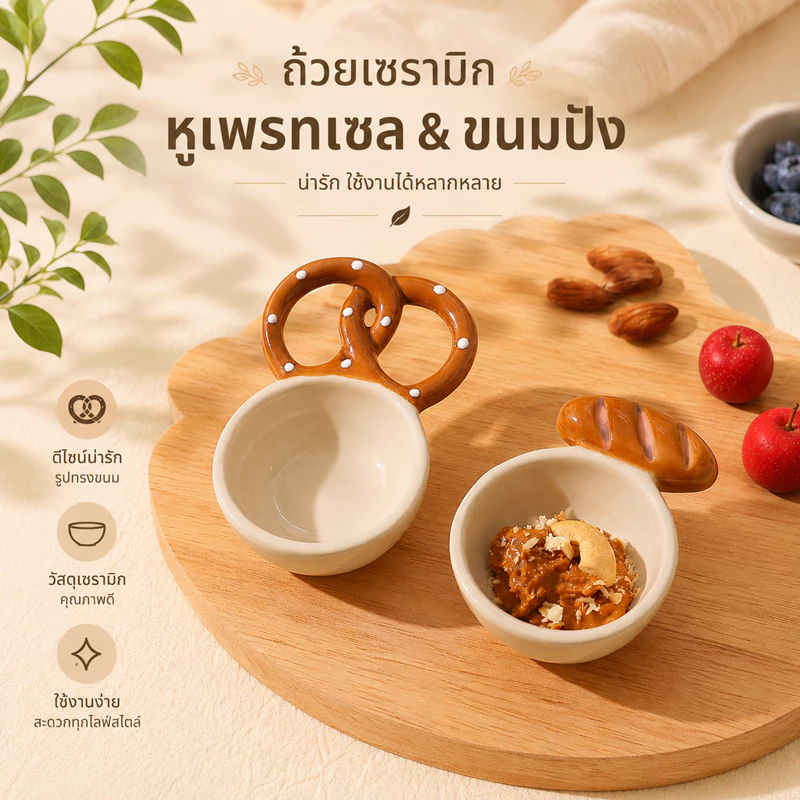 ถ้วยเครื่องปรุง ถ้วยเล็กน่ารัก วางโต๊ะอาหาร ถ้วยใส่ซอส ถ้วยใส่เครื่องปรุง โต๊ะอาหารดูเป็นระเบียบ วางขนม ของทานเล่น
