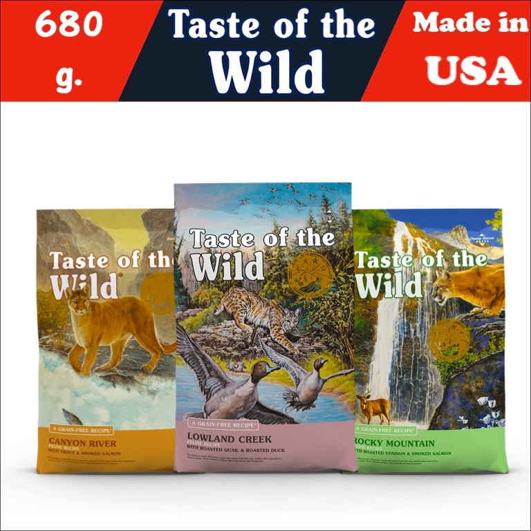 Taste of the wild อาหารแมว 680 g. นำเข้าจากสหรัฐอเมริกา