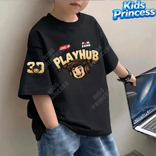 COD (จัดส่งตลอด 24 ชั่วโมง) เสื้อยืดเด็กผู้ชาย ลายกราฟิกเท่ สไตล์วัยรุ่น เสื้อแขนสั้น โอเวอร์ไซซ์ แฟชั่นเด็ก ผ้านิ่ม