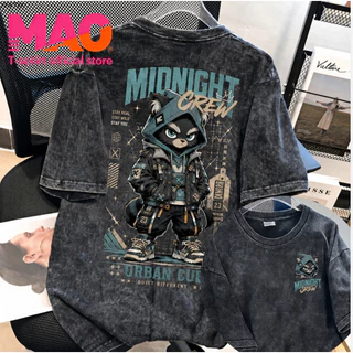 COD✅ เสื้อสีฟอก เสื้อยืดเย็นเ สื้อยืด oversize รูปแบบถนน โคตรนุ่ม ผ้าคอตตอน ลาย "THE VIOLENT01" สินค้าใหม่