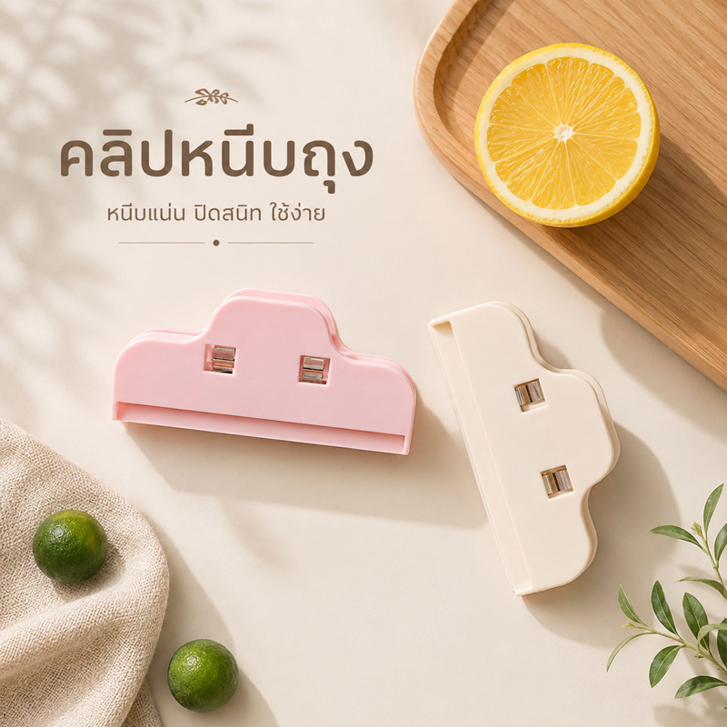 คลิปปิดผนึก ที่ปิดถุง ที่หนีบถุง คลิปปิดถุง ไม้หนีบ ตัวหนีบ