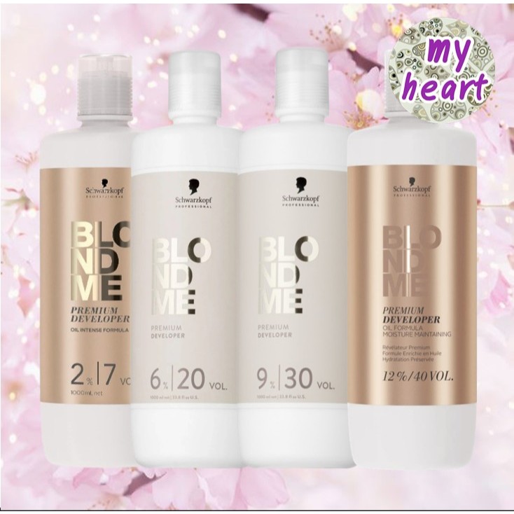 Schwarzkopf BlondMe Premium Developer 2%,6%,9%,12% ขนาด 1000 ml ไฮโดรเยน ดีเวลลอปเปอร์ ผสมกับสีย้อมผม