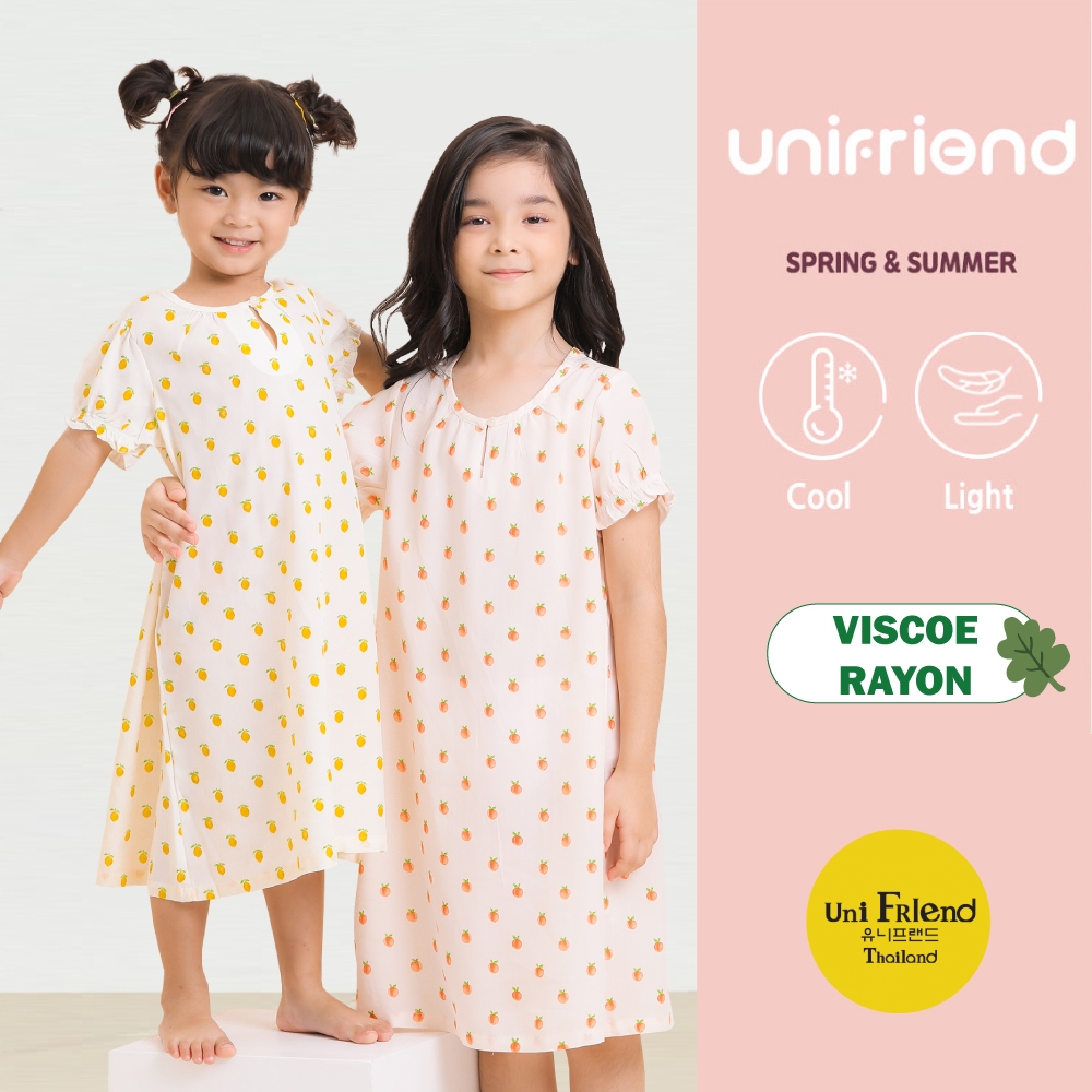 ชุดนอนกระโปรงเด็ก 22ss One Piece Rayon Pajamas นำเข้าจากเกาหลี (5 แแบบ)