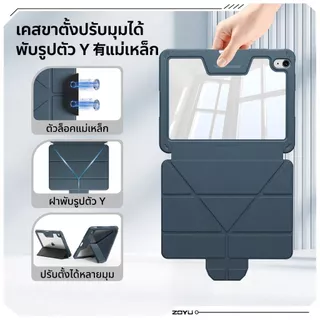 GKABXY พร้อมส่ง เคสไอแพด พับ 3+Y กันกระแทก case For iPad 11 10 Air 4 / 5 & M2 / M3 / M4 Pro 1 ~ 4 11" ช่องใส่ ปากกา
