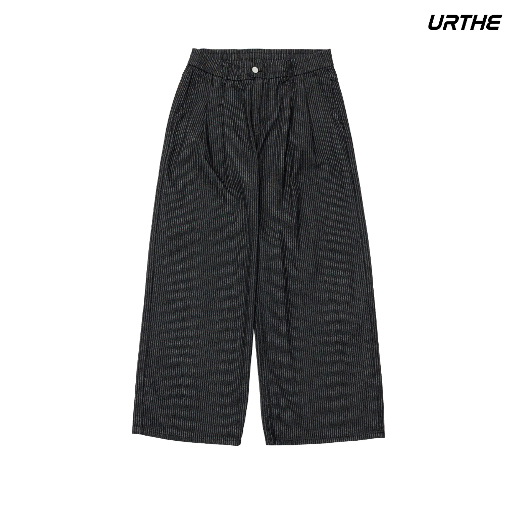 URTHE - กางเกงขายาว ลายทาง รุ่น LANE BARREL PANTS