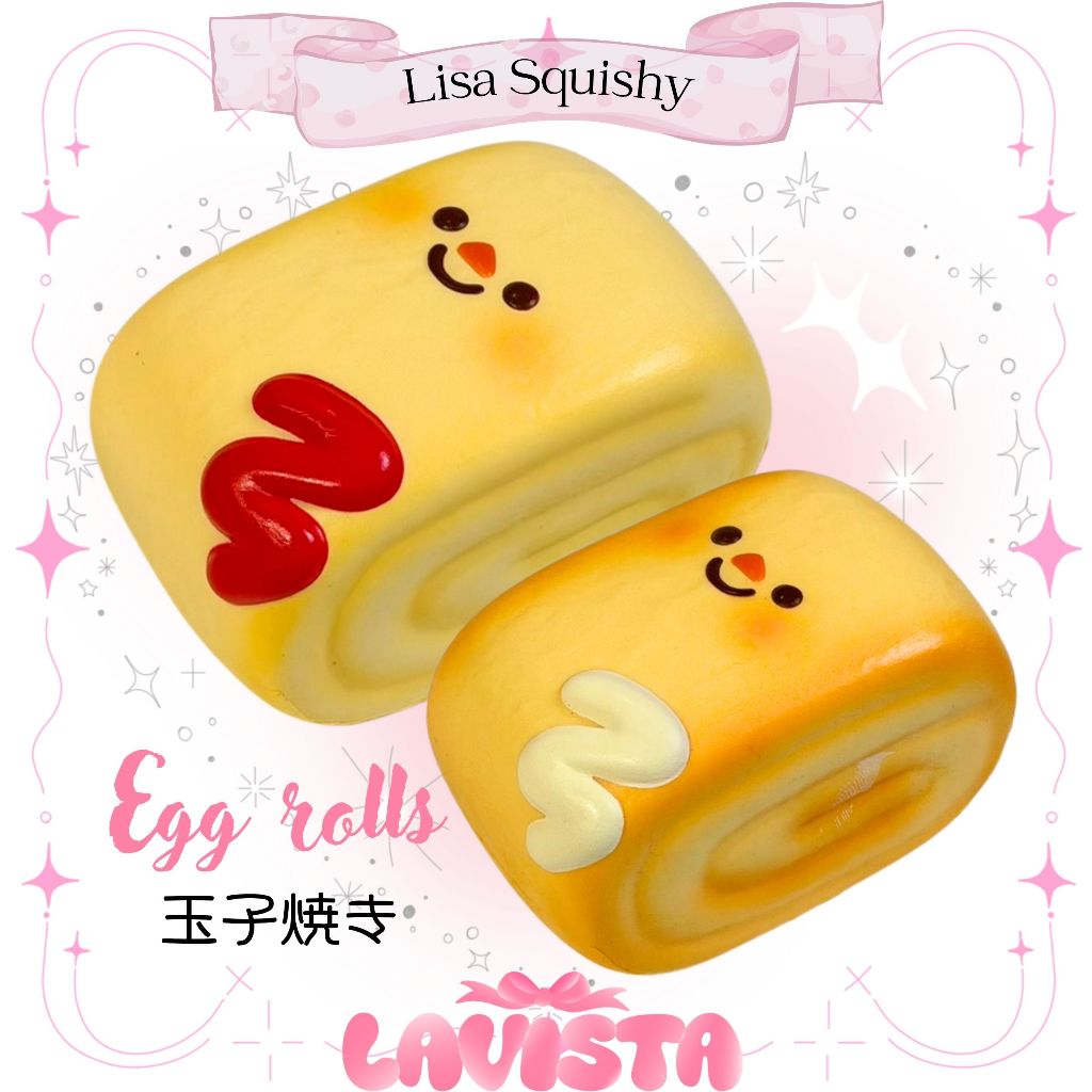 [ส่งจากไทย] สกุชชี่แบรนด์ Lisa รุ่นไข่ม้วนเนื้อหนึบ