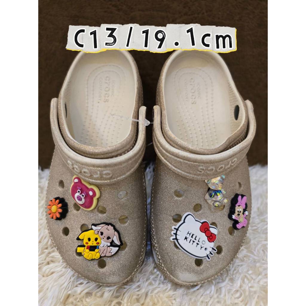 รองเท้าเด็ก Crocs  US C13 ทรงรองเท้ากลิตเตอร์ (Glitter Clog)
