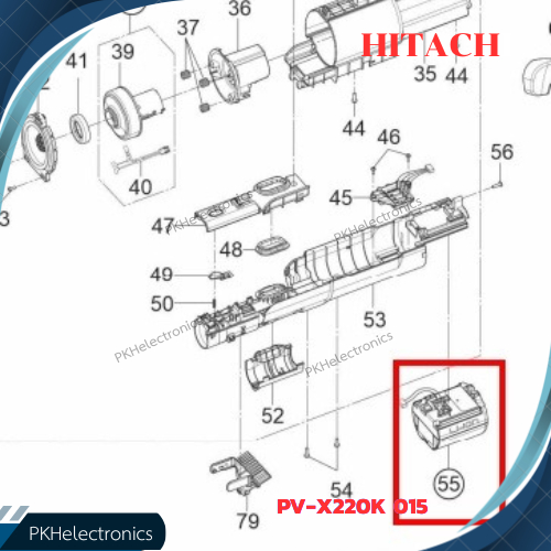 แบตเตอรี่เครื่องดูดฝุ่นฮิตาชิ BATTERY PVB HITACHI PART PV-X220K 015 ใช้กับรุ่น PV-X90K