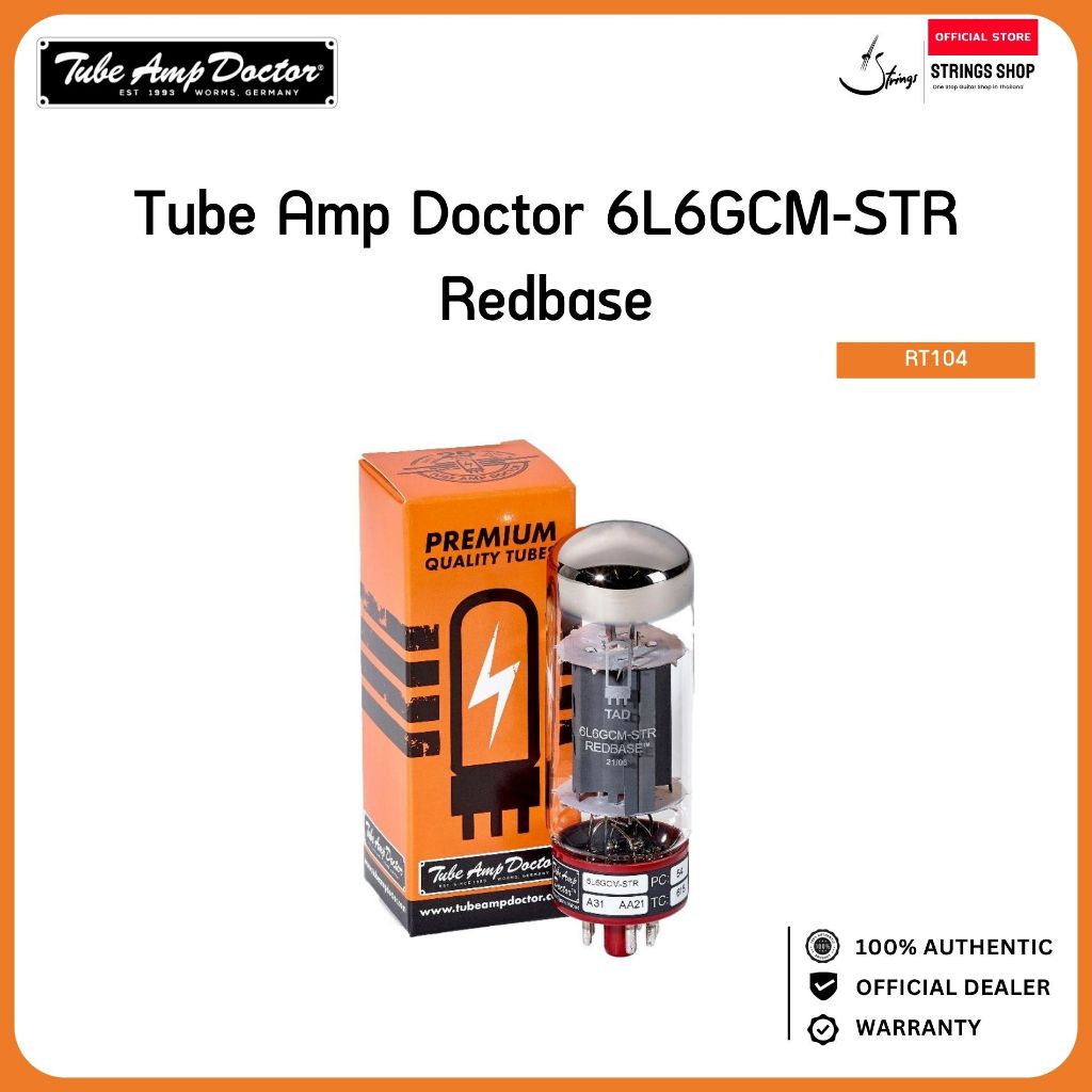 Tube Amp Doctor 6L6GCM-STR Redbase – หลอด Power Tube 6L6GC สำหรับแอมป์กีตาร์
