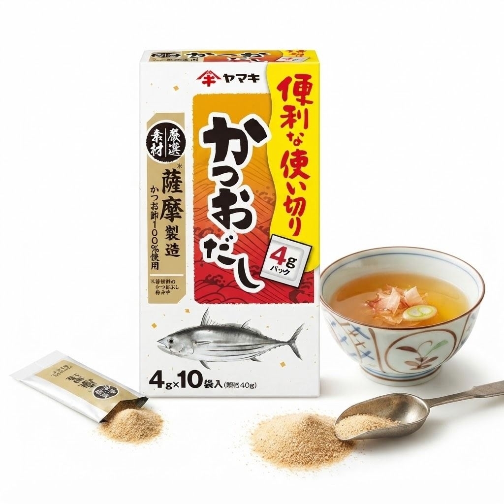 ผงดาชิ ปลาโบนิโตะ 40g (10 ซอง) ซุปผงปรุงรส Bonito Dashi No Moto Soup Stock (Yamaki) ผงซุป ผงปลา ผงซุปญี่ป่น 061770