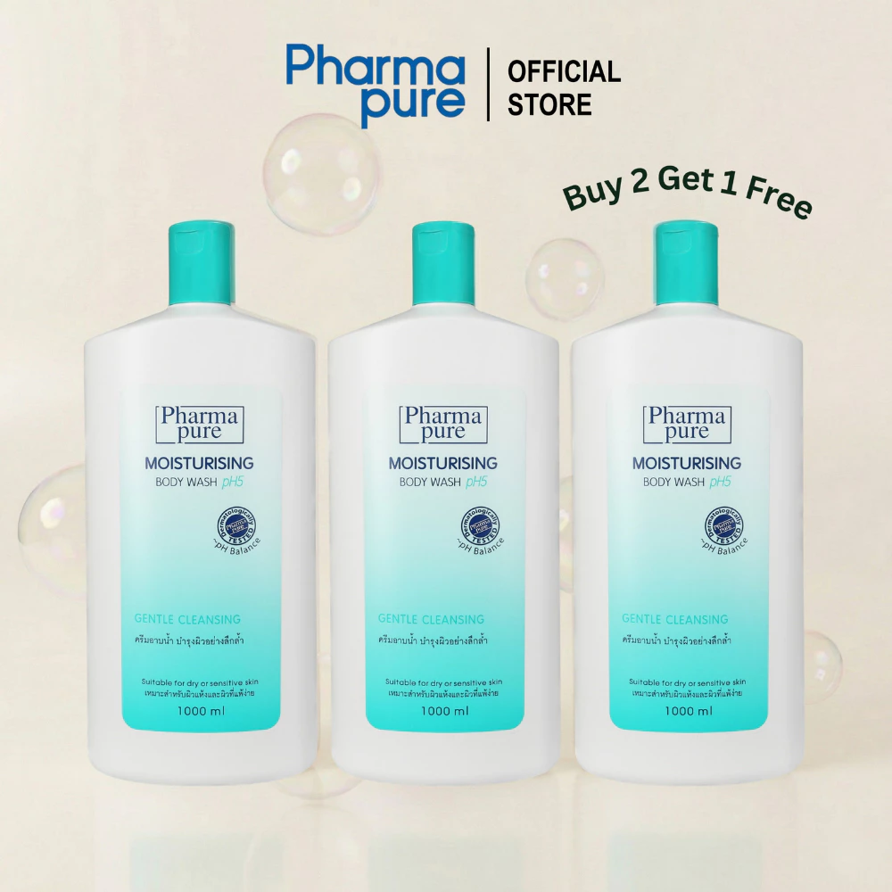 ชุดโปรโมชั่น 2 แถม 1 PharmaPure Body Wash 1000 ml. 2 ขวด แถม 1 ขวดฟรี