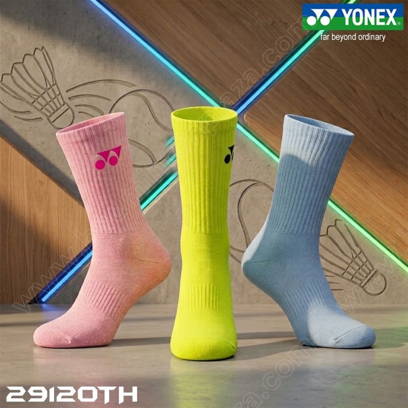 【 ของแท้ 💯% 】ถุงเท้ากีฬาข้อกลาง โยเน็กซ์  Sports Crew Socks รุ่น 29120TH (29120TH)