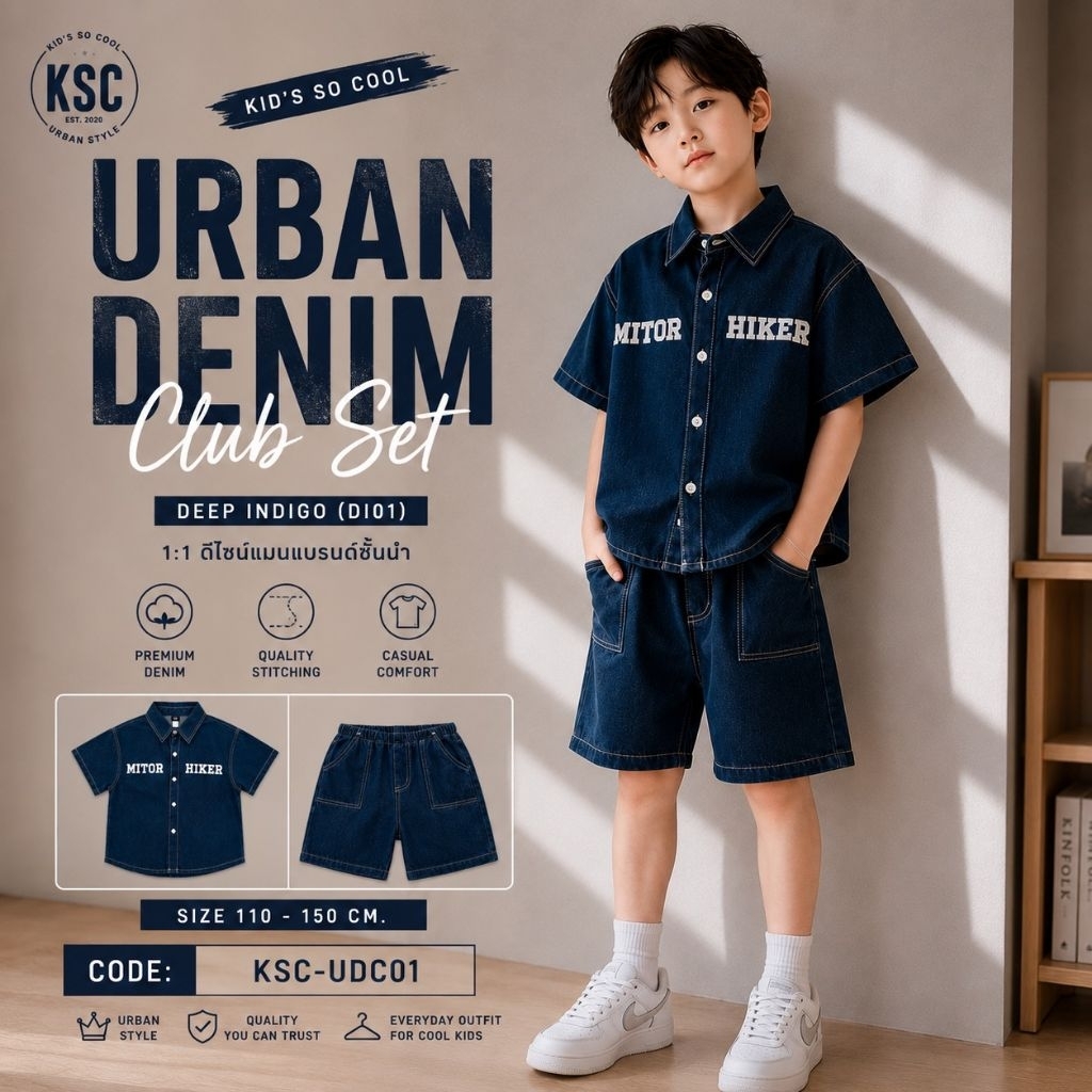 KSC Urban Denim Club Set — Deep Indigo (DI01)CODE: KSC-UDC01