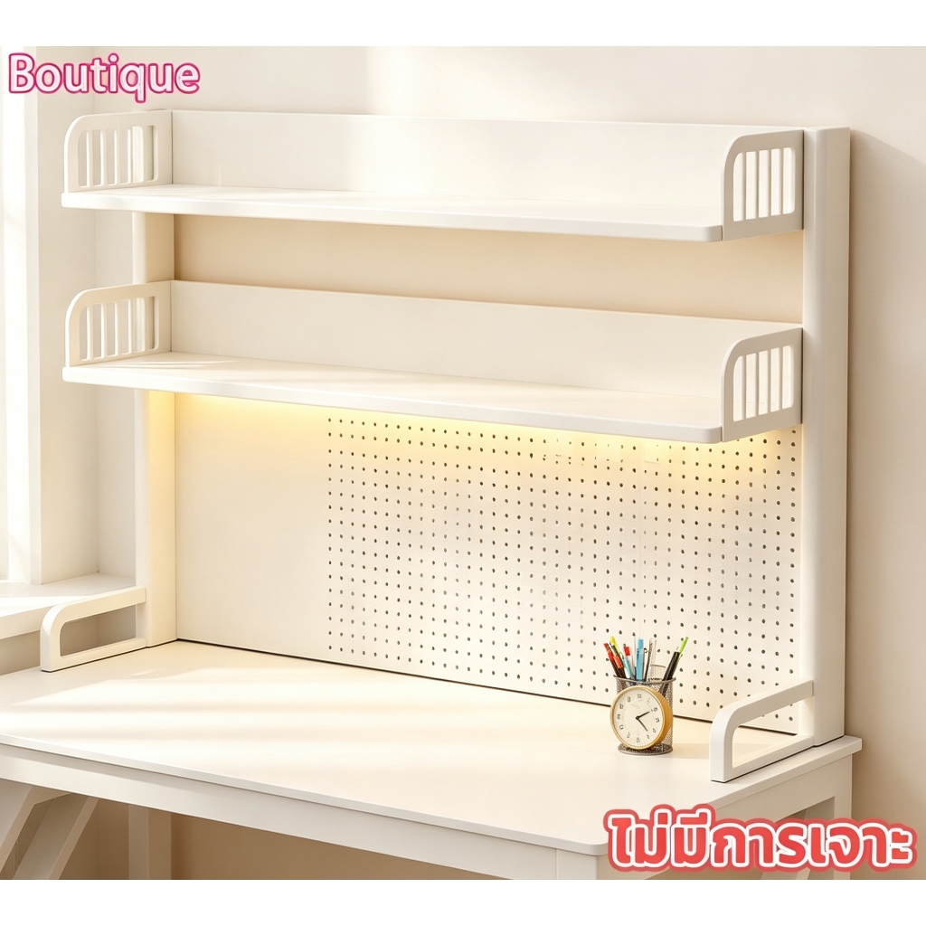 ชั้นวางของบนโต๊ะ pegboard ตั้งโต๊ะ ชั้นวางของบนโต๊ะคอมพิวเตอร์ ชั้นเก็บของบนโต๊ะทำงาน ไม่ใช้พื้นที่ จัดเก็บของเป็นระเบี