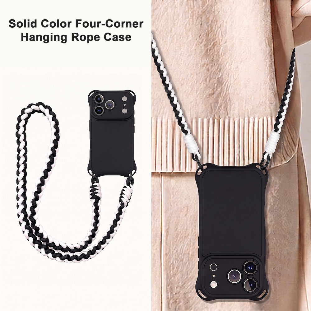 AK Case For iPhone 16 13 15 14 12 17 Pro Max With Lanyard Shockproof Soft TPU
