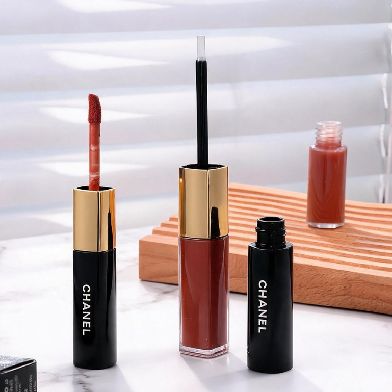 [พร้อมส่ง] Chanel Le Rouge Duo Ultra Tenue ลิปสติกสองหัว ติดทน 12 ชม. ไม่เลอะแมสก์ เนื้อแมตต์+กลอส