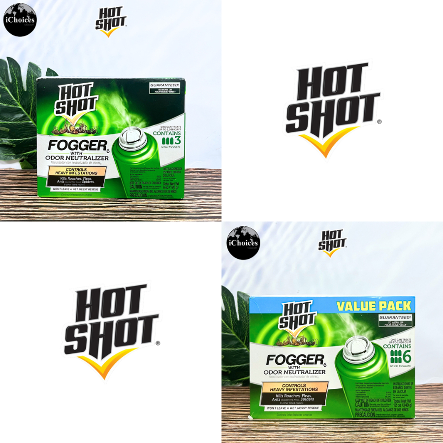 [Hot Shot] Fogger With Odor Neutralizer สเปรย์ ควบคุมแมลง