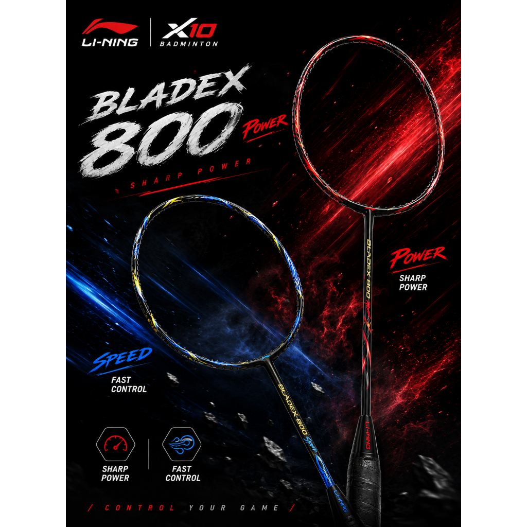 Li-Ning BLADEX 800 POWER / SPEED ไม้แบดมินตัน Lining สายสปีดเกมเร็ว ของแท้ ประกันศูนย์ 6 เดือน