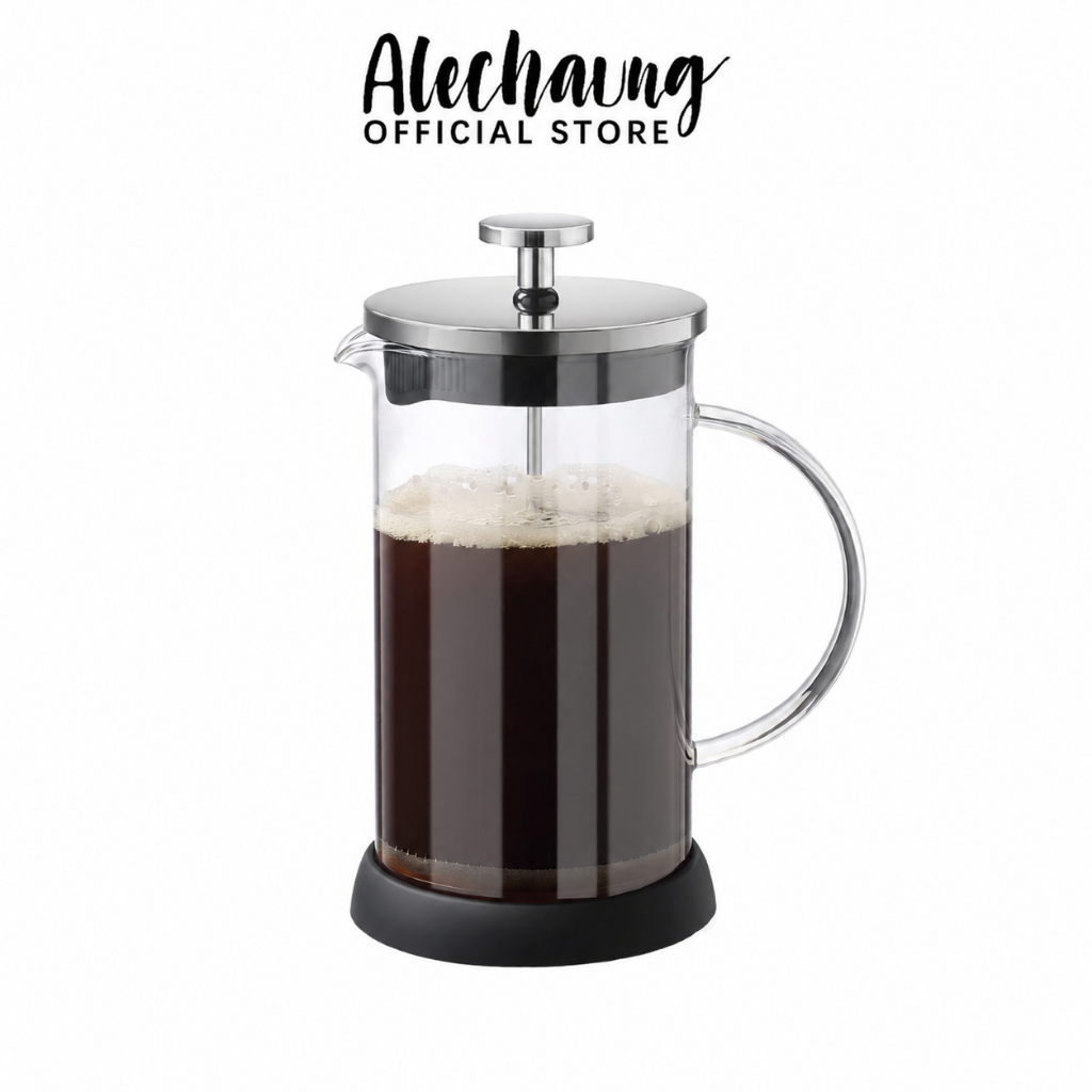 Alechaung เหยือกชงกาแฟ ที่ชงกาแฟ French Press 350ml 600ml 800ml 1000ml สำหรับชงกาแฟ ชงชา สแตนเลส304