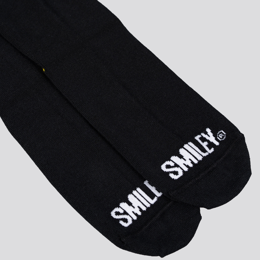 SMILEY® BLACK HEEL CREW SOCKS — صورة 4