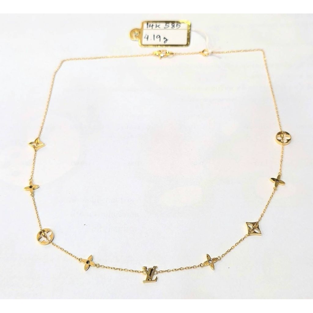 ✨ สร้อยคอทองแท้ 14K (585) ลายแฟชั่น น้ำหนัก 4.19 กรัม ยาว 42 ซม. ✨