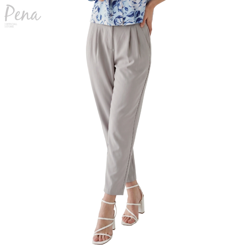 Pena house กางเกงขายาว สม็อคหลัง สีพื้น PSPL002