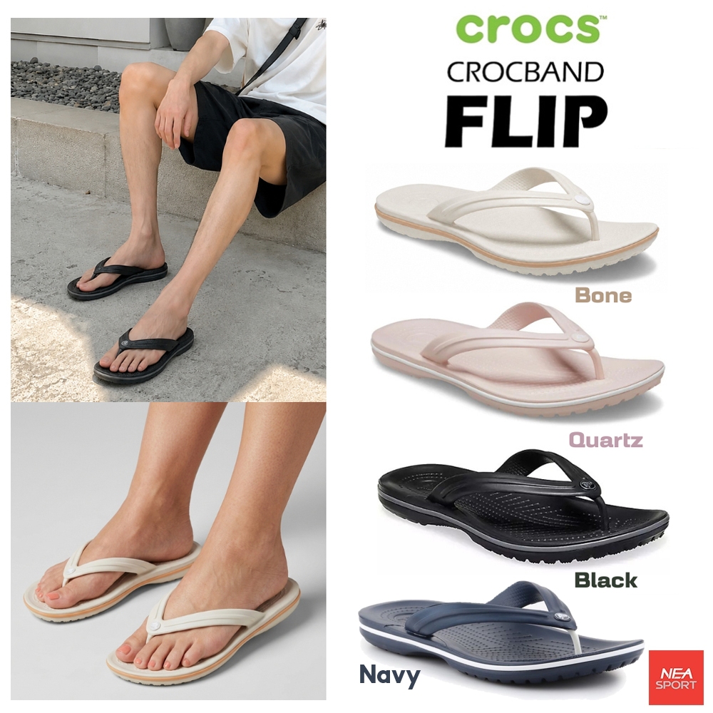 [แตะที่พร้อมทุกสถานการณ์] CROCS Crocband - Flip ใส่สบาย รองเท้าแตะ หูคีบ คร็อคส์ แท้ รุ่นฮิต ได้ทั้งชายหญิง