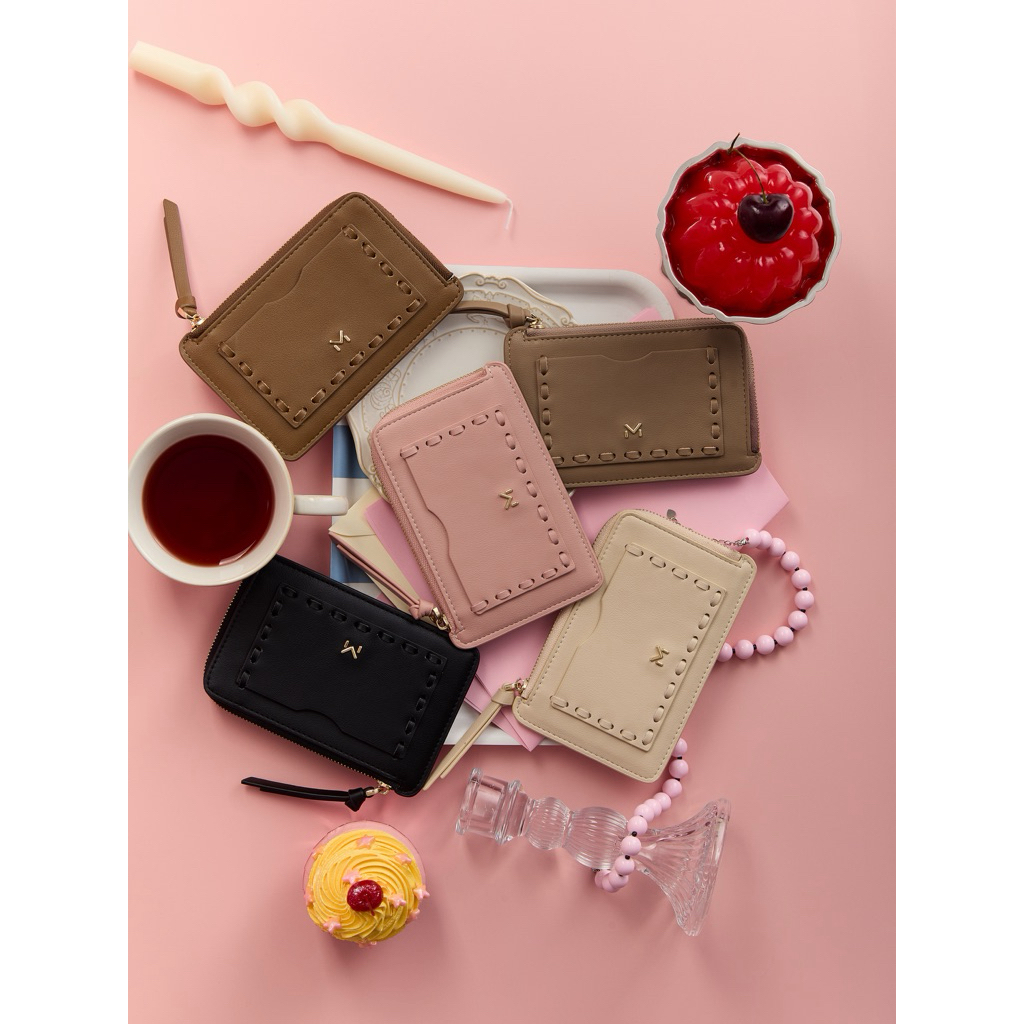 MADAM PEONY กระเป๋าใส่บัตรหนังวัวแท้ Card Holder รุ่น Petite