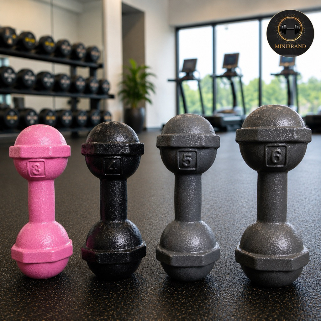 ดัมเบลล์เหล็กแท้ StrongFit ดัมเบลออกกำลังกาย 3kg 4kg 5kg 6kg