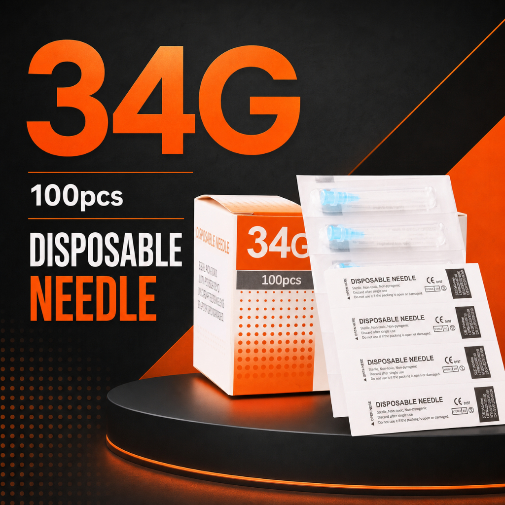 34G Sterile EO Disposable Needle 1.5mm 2.5mm 4mm 6mm | 10 50 100 pcs