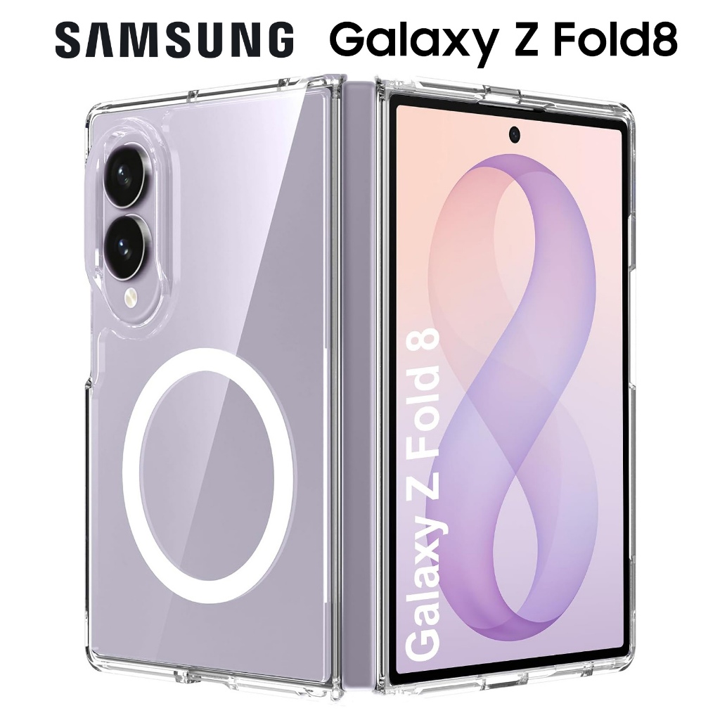 เคสใส Samsung Galaxy Z Fold 8 / Fold8 เคสมีแม่เหล็กชาร์จไร้สาย Samsung Galaxy Z Fold8 Magnetic Case