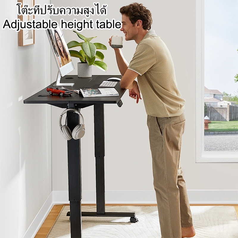 110x60CM Height Adjustable Table Standing Desk Movable Electric Automatic lifting Table Study Comput