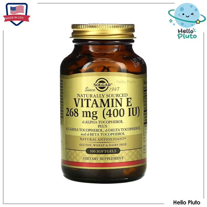 Solgar, Vitamin E, Naturally Sourced, 268 mg (400 IU), 100 Softgels