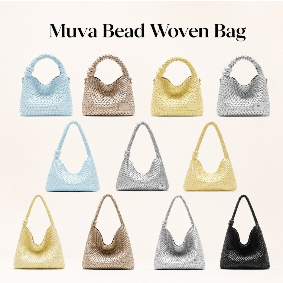 Muva Bead Woven  Bag Size Mini / Small / Large  ของแท้ 100% กดจาก Official Muva