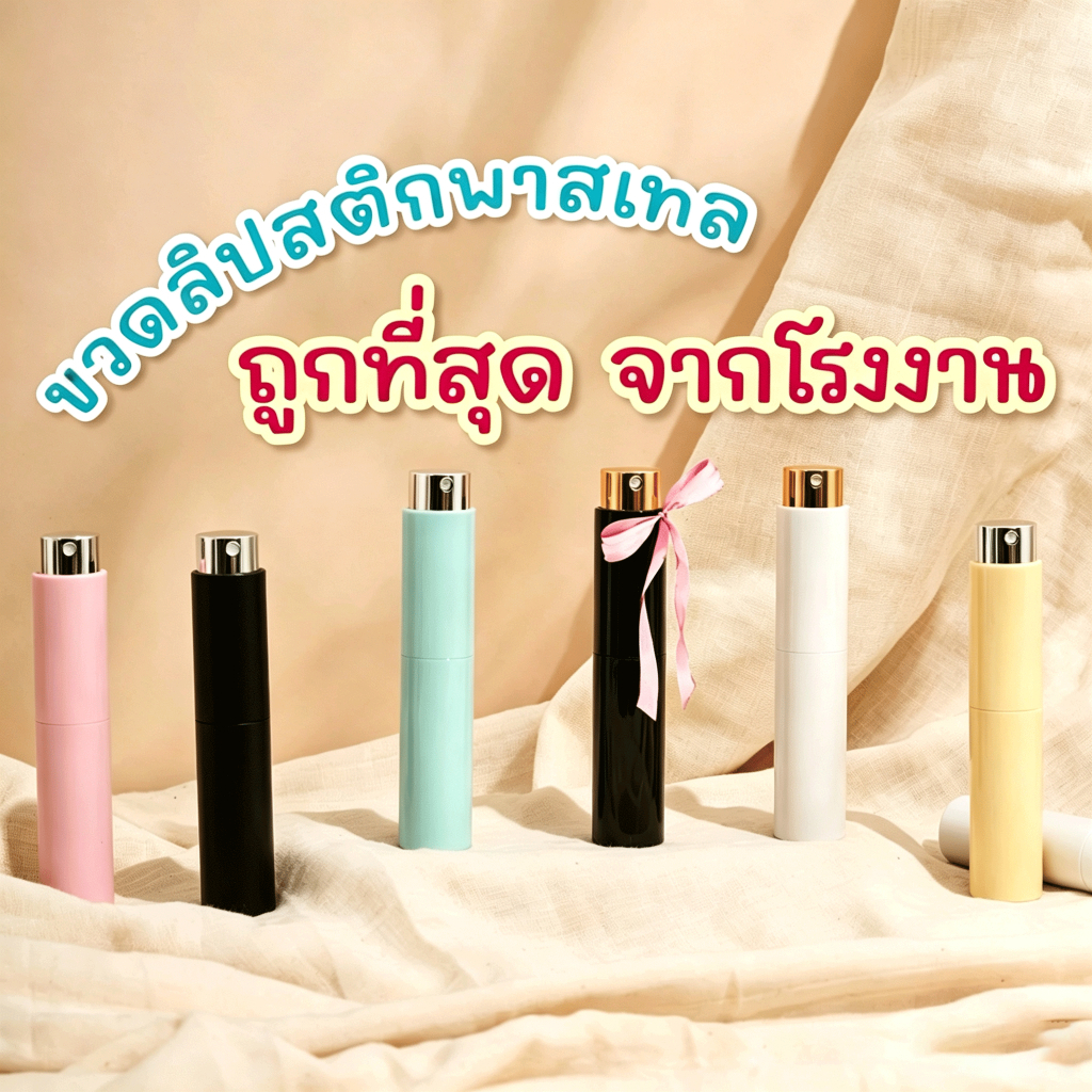 ส่งทุกวัน ขวดน้ำหอม 10 ml TWIST หมุนขึ้นลง ขวดทรงลิปสติก แบ่งน้ำหอมพกพา แบ่งสเปรย์แอลกอฮอล์ โกดังขวด Perfume Bottle