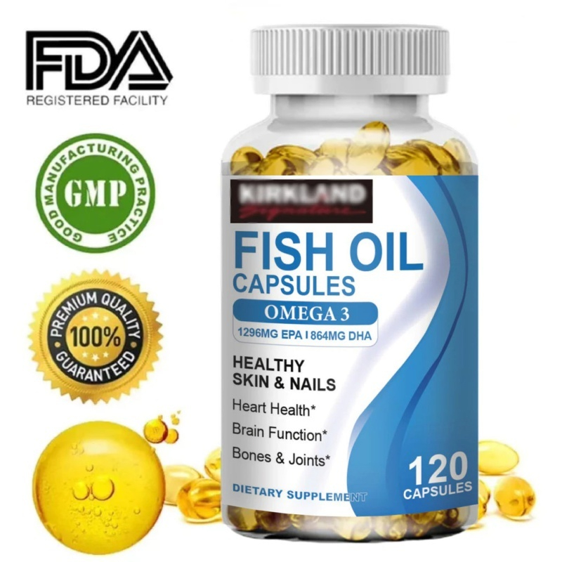 Fish Oil Capsules with EPA & DHA แคปซูลน้ำมันปลา โอเมก้า3 ช่วยบำรุงสุขภาพหัวใจและหลอดเลือด