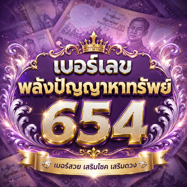 เบอร์เลขพลังปัญญาหาทรัพย์ 654 รายเดือน True Move H