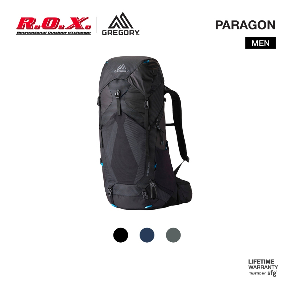 Gregory Paragon กระเป๋าเดินป่าน้ำหนักเบา Trekking Backpack น้ำหนักเบา สำหรับ Multi-Day Trekking