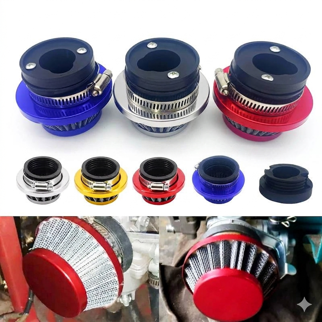 AP56 ส่งจากไทย 42 มม.กรองอากาศพร้อมขั้วต่อสําหรับ 47cc 49cc 2 จังหวะเครื่องยนต์ Carb คาร์บูเรเตอร์ Mini Quad ATV Dirt
