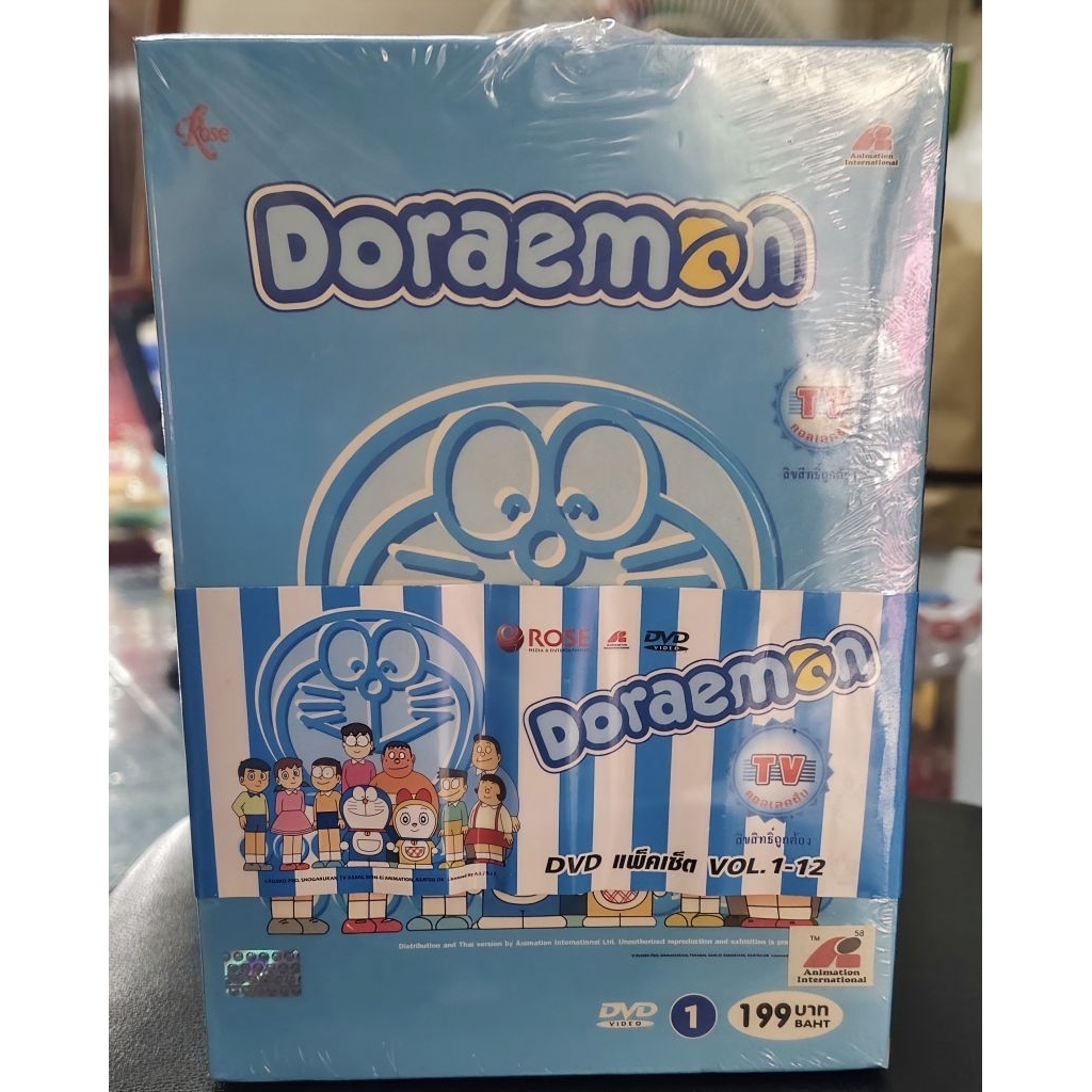 [มือ 1 ในซีล] DVD Doraemon TV Collection Vol.1-12 (จบ) พากย์ไทย | โดราเอมอน ลิขสิทธิ์แท้ Rose