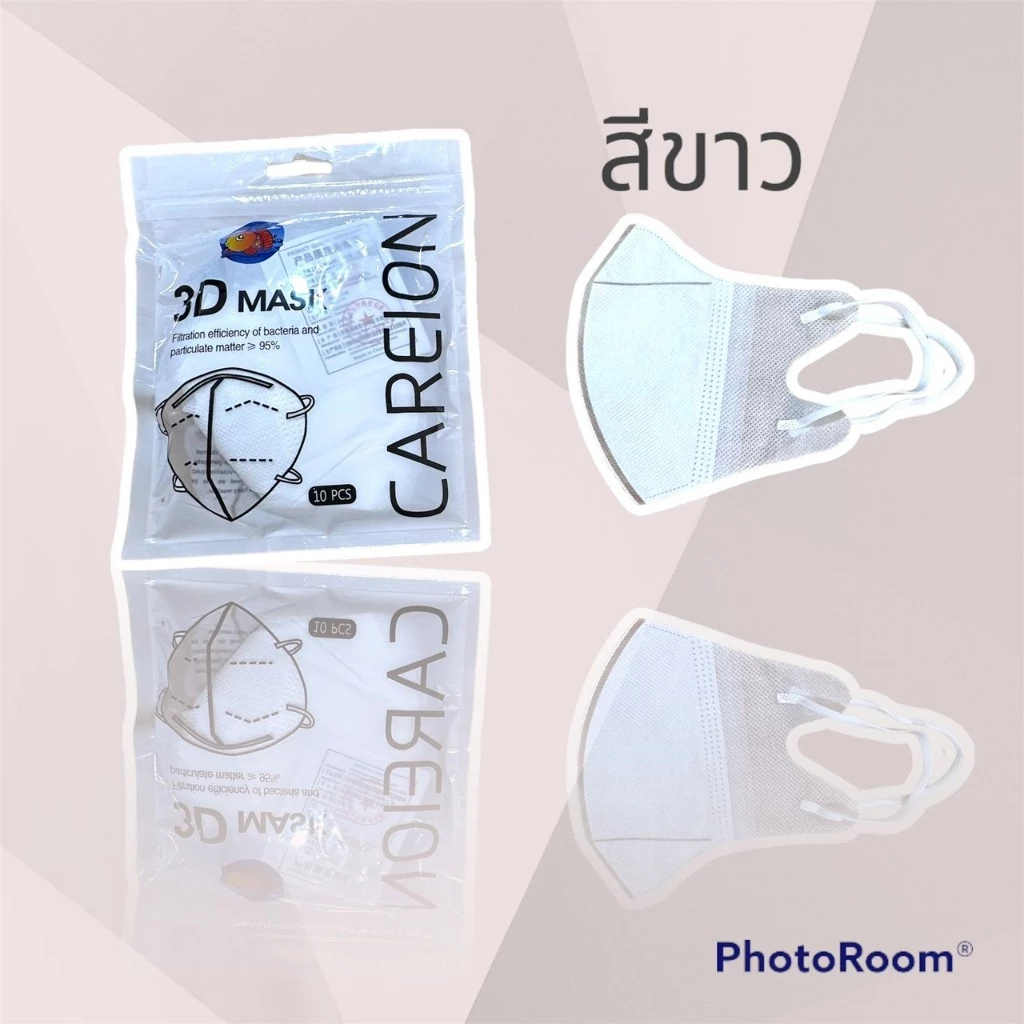 🌈ส่งไว {3บาท} 3D Mask หน้ากากแฟชั่น 10ชิ้น ต่อแพ็ค หน้ากากอนามัยสำหรับผู้ใหญ่ thumbnail 8