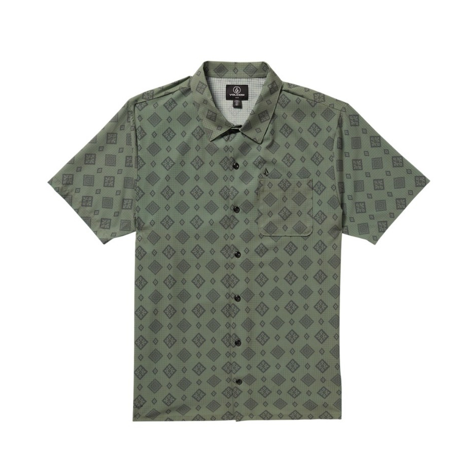 Volcom เสื้อเชิ้ตแขนสั้นสำหรับผู้ชาย Mens Ridgestone Short Sleeve Shirt 252 A0412400-LTO